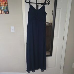Ever Pretty Blue Sleeveless V-Neck Gown